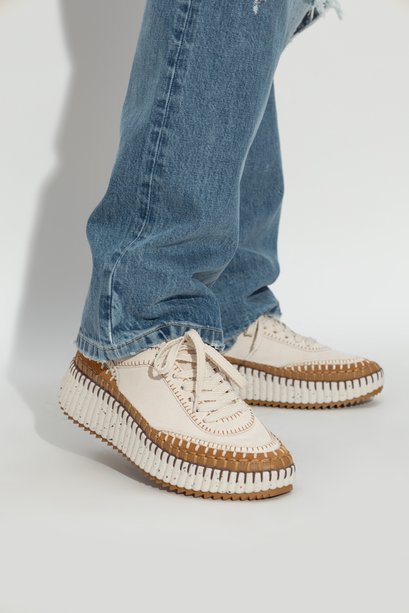【関税＆送料込み】ChloAC Brown Nama Sneakers Chloé Nama Sneaker in Autumnal brown | Chloé US